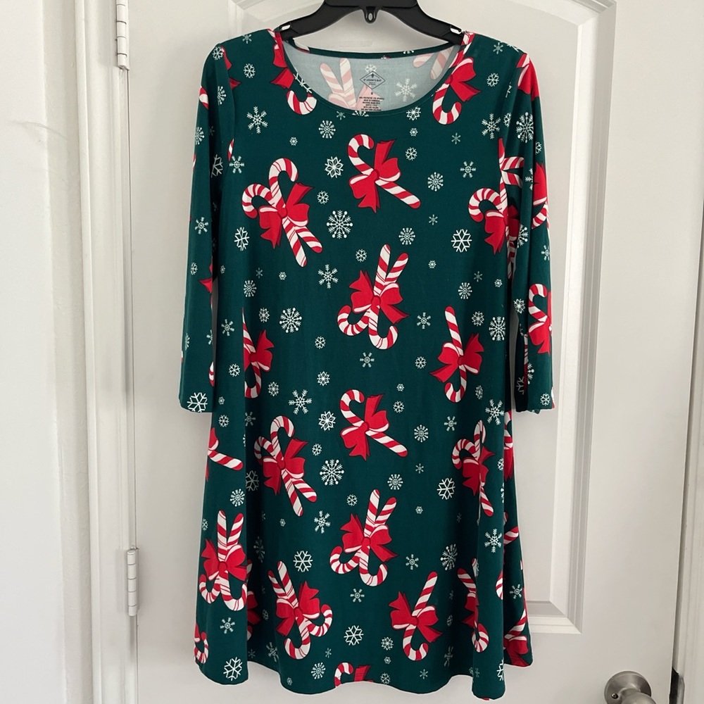 St. John's Bay Red and White 3/4 Sleeve Sundress